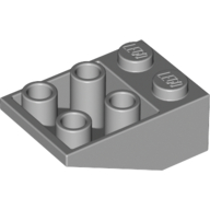 Lego Brick Sloped Inverted 33° 3 x 2, No Connections between Studs, Ovoid Bottom Pin / Light Bluish Gray