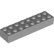 Brick 2 x 8 / Light Bluish Gray