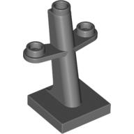 Lego Boat, Mast 2 x 2 x 3 Inclined with Stud on Top and Two Sides / Dark Bluish Gray