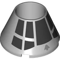Cone 4 x 4 x 2 Hollow No Studs with Black Cockpit Print