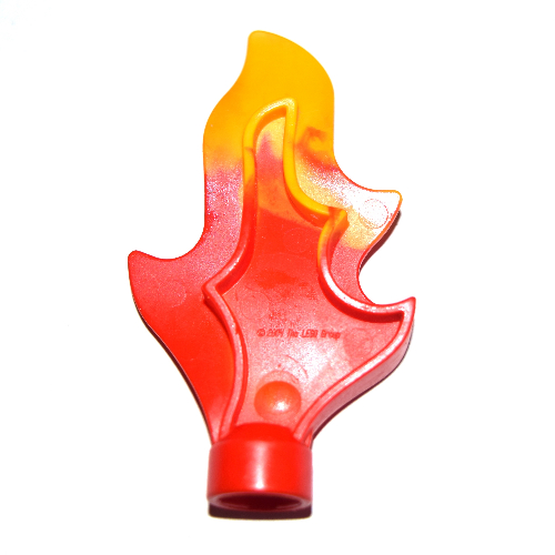 Lego Duplo Wave (Fire, Water, Flame) 2 x 1 x 5 with Marbled Bright Light Orange Tip