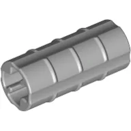 Technic Axle Connector Ridged [with x Hole x Orientation] / Light Bluish Gray