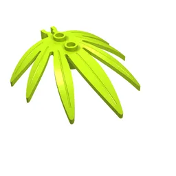 Plant, Leaves 6 x 5 Swordleaf with Clip [Thick U Clip] / Lime