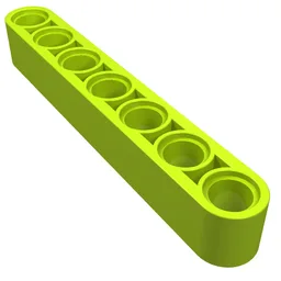 Technic Beam 1 x 7 Thick / Lime