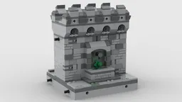 Mini-Medieval-Modulars 27 - "Wall with integrated Fountain"