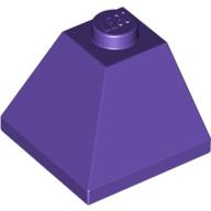 Lego Brick Sloped 45° 2 x 2 Double Convex / Dark Purple