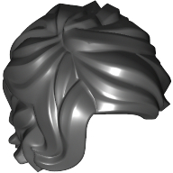 Lego Hair Tousled Mid-Length with Side Part / Black