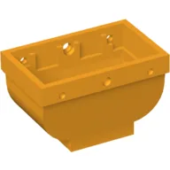 Belville, Equipment, Basket 2 x 4 x 2 without Handle / Bright Light Orange