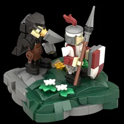 Medieval attack on the guardsman