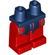 Lego Hips and Red Legs with Dark Blue Stripes Print / Dark Blue