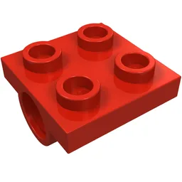Plate Special 2 x 2 with 2 Pin Holes / Red