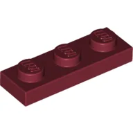 Plate 1 x 3 / Dark Red
