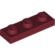 Lego Plate 1 x 3 / Dark Red