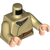 Lego Torso Robe, Belt, Necklace Print, Tan Arms, Light Nougat Hands / Tan