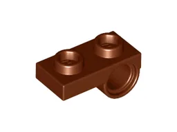Plate Special 1 x 2 with Pin Hole Underneath / Reddish Brown