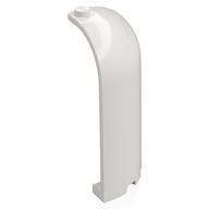 Lego Panel 3 x 3 x 6 Corner Convex with Curved Top / White