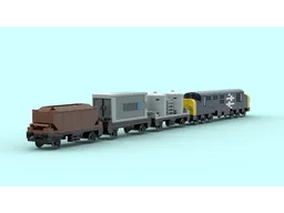 4 Wide BR Class 37 Freight Train