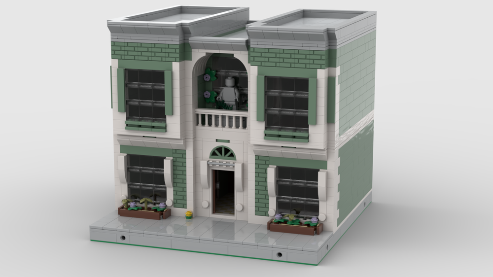 Lego Brick Valley tenement house on the main street