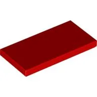 Tile 2 x 4 with Groove / Red