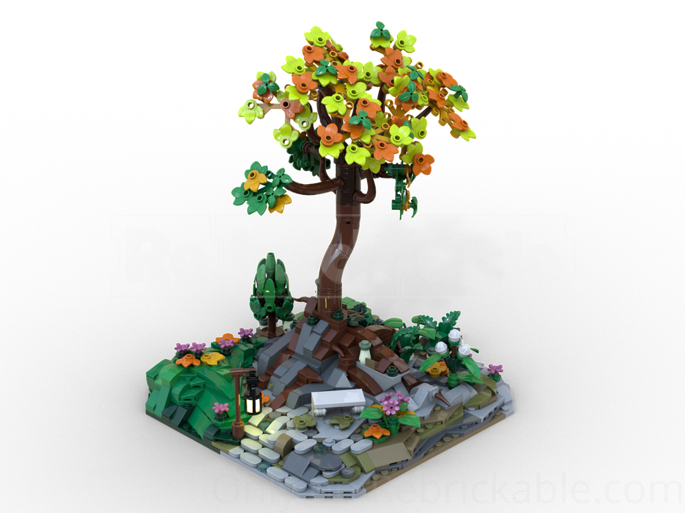Lego Rivendell - MILS, a quiet place with a lonely tree