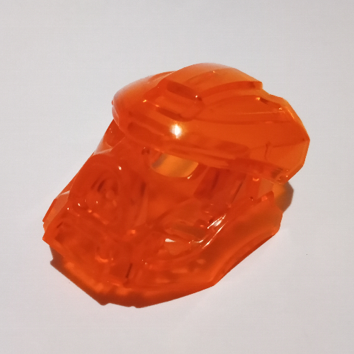 Lego Large Figure Mask, Kanohi Hau (Mask of Fire) / Trans-Neon Orange