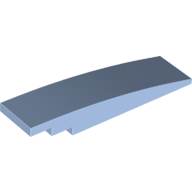 Lego Brick Curved 8 x 2 No Studs / Bright Light Blue