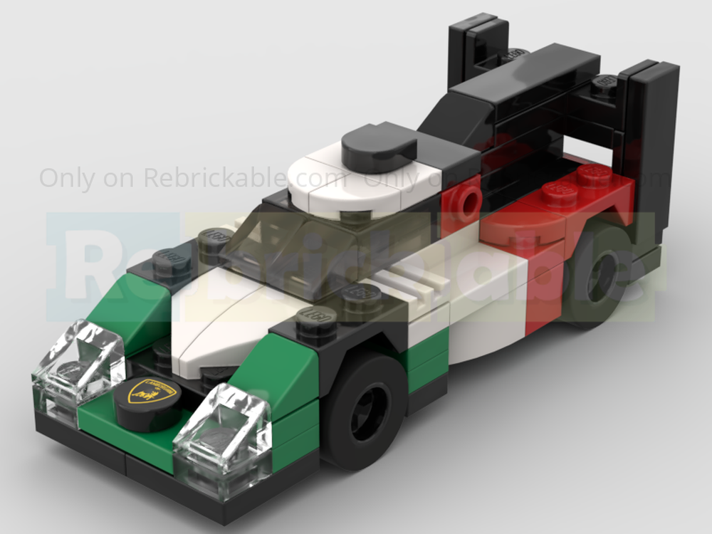 Lego 2025 Lamborghini SC63 LMDh Hypercar Racing Car - Half Speed Champions Scale