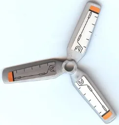 Propeller 3 Blade 9 Diameter with Orange Tips and Black Rods Pattern (Stickers) - Set 8968