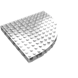Brick Round Corner 12 x 12 / Trans-Clear