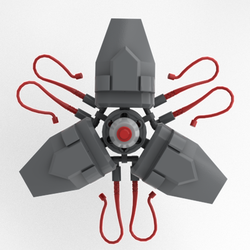Lego Destiny Vex Harpy, with different flaps