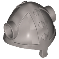 Lego Helmet Viking with Side Horn Holes / Flat Silver
