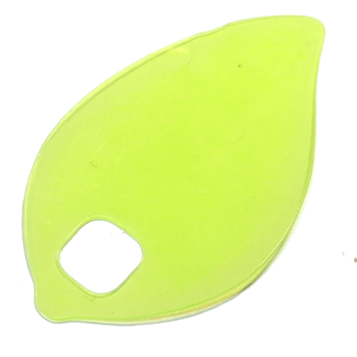 Lego Clikits Icon Accent, Leaf 5 5/8 x 3 1/4 / Trans-Light Bright Green