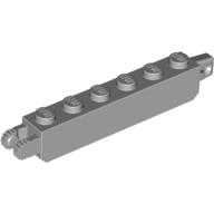 Lego Hinge Brick 1 x 6 Locking with 1 Finger Vertical End and 2 Fingers Vertical End, 9 Teeth