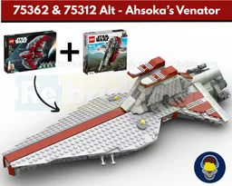Ahsoka's Venator - 75362 Ahsoka Tano's T-6 & 75312 Slave I Alt