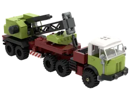 Mobile Crane Henschel semi truck with crane trailer