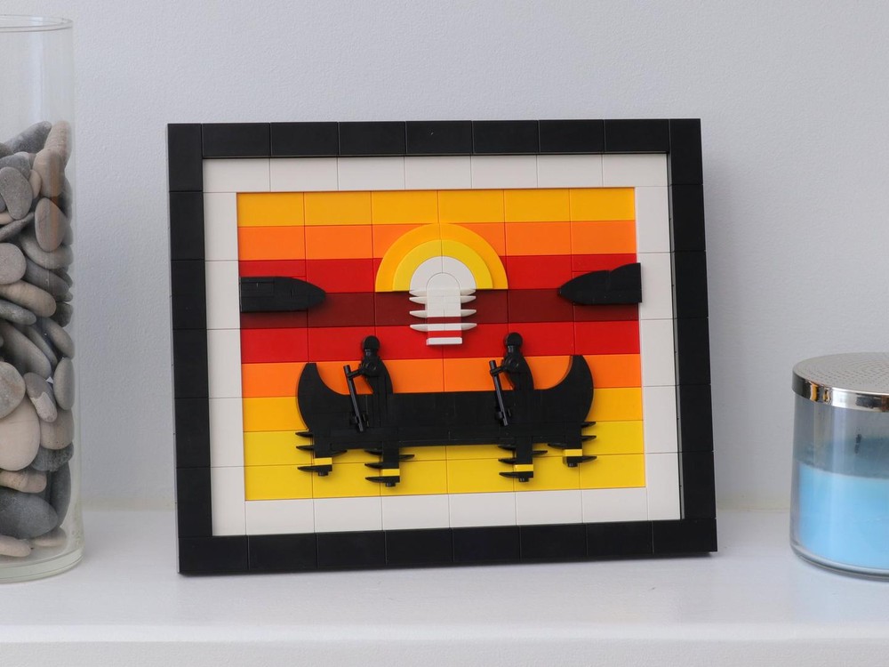 Lego Canoe at Sunset