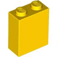 Brick 1 x 2 x 2 with Inside Stud Holder / Yellow