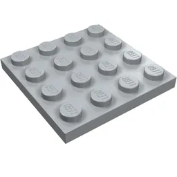 Plate 4 x 4 / Light Bluish Gray