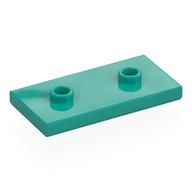 Lego Plate Special 2 x 4 with Groove and Two Center Studs (Jumper) / Dark Turquoise