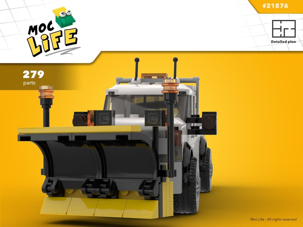 Lego Ford F-150 quad cab long beb snowplow