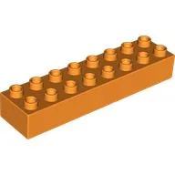 Duplo Brick 2 x 8 / Orange
