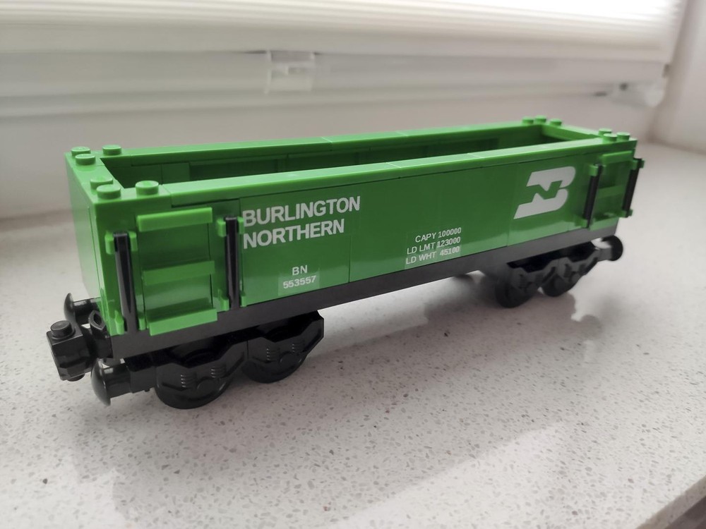 Lego Open Gondola Car (Burlington Northern Color Scheme)