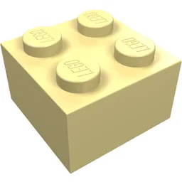 Brick 2 x 2 / Light Yellow