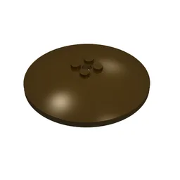 Dish 8 x 8 Inverted [Radar], Solid Studs, Rounded Anti-stud Underside / Dark Brown