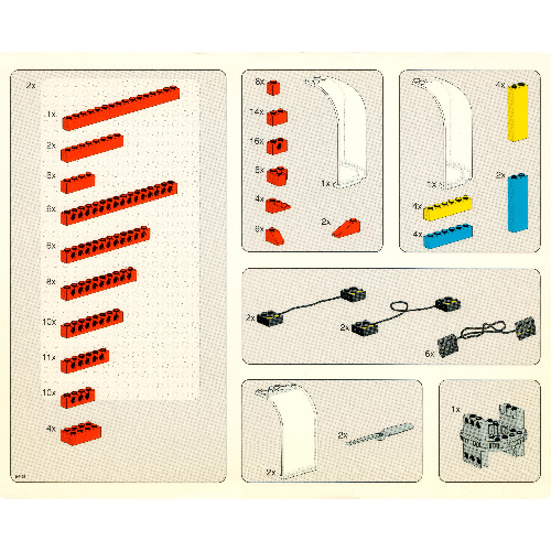 Lego Activity Booklet 2 - Parts Tray Organizer Card - Set 9701 / [No Color/Any Color]