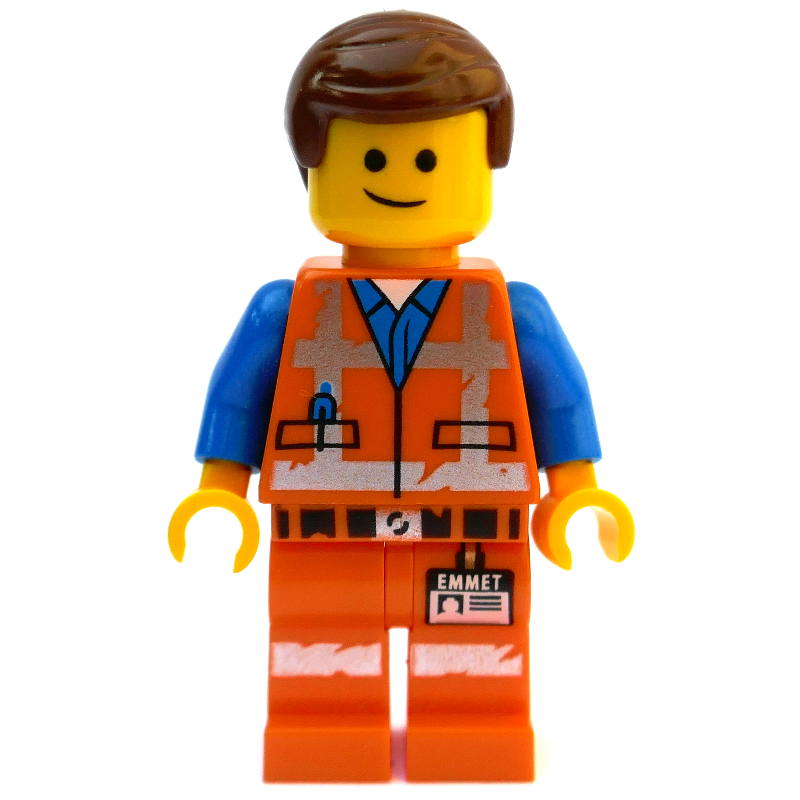 Lego Emmet, Worn Outfit, Happy / Frustrated