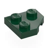 Wedge Plate 2 x 2 Cut Corner / Dark Green