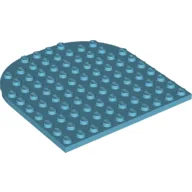 Plate 10 x 10 with Rounded End / Medium Azure