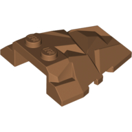 Lego Brick Wedged, Sloped 4 x 4 Fractured Polygon Top / Medium Nougat
