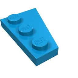 Wedge Plate 3 x 2 Left / Dark Azure